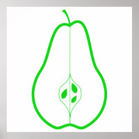 Green Pear Half.