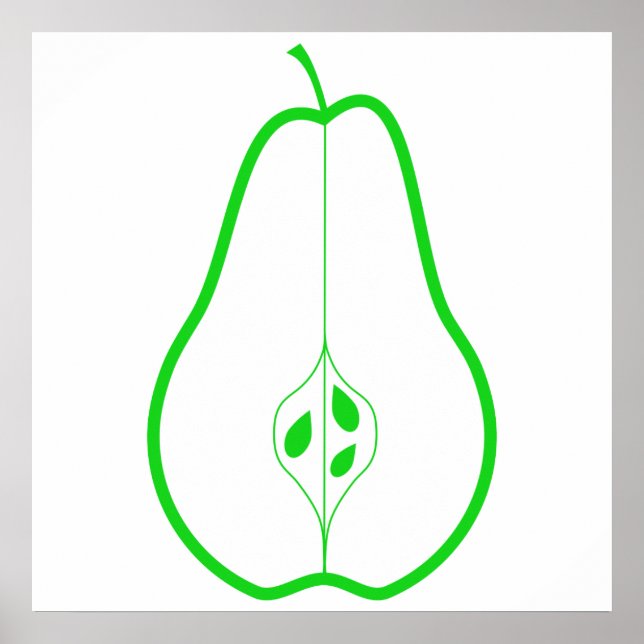 Green Pear Half. Poster (Vorne)