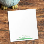 Green Pen Doodle | Ein Vermerk aus | Lehrer Notepa Notizblock<br><div class="desc">Dieses personalisierte Notizblock mit einem grünen Doodle Filzstift ist ein perfektes Geschenk für Lehrer. Text und Name können einfach mit der bereitgestellten Vorlage geändert werden. Schauen Sie sich die Kollektion unten an,  um eine mit einer anderen Farbe zu finden. © ArianeC Illustrations-Alle Rechte vorbehalten</div>