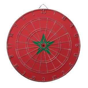 Green Pentagram (Flagge Marokkos) Dartscheibe