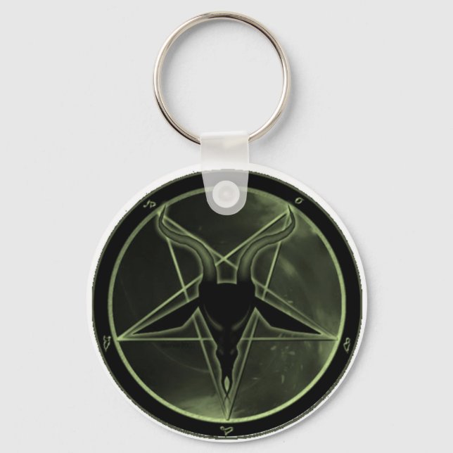 Green Pentagram Schlüsselanhänger (Vorderseite)