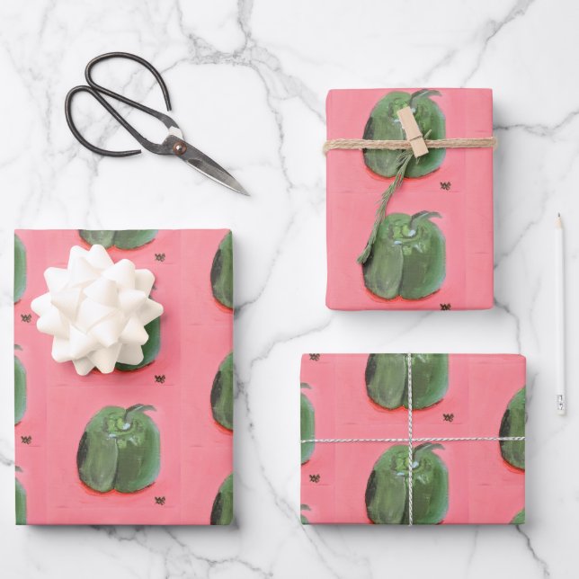 Green Pepper Geschenkpapier Set (Vorderseite)
