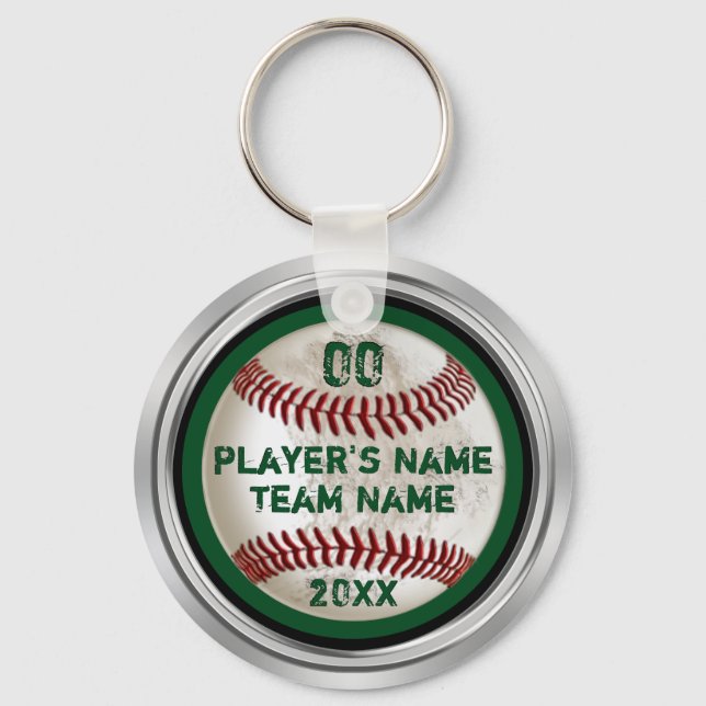 Green Personalisiert Dirty Baseball Geschenke für  Schlüsselanhänger (Vorderseite)