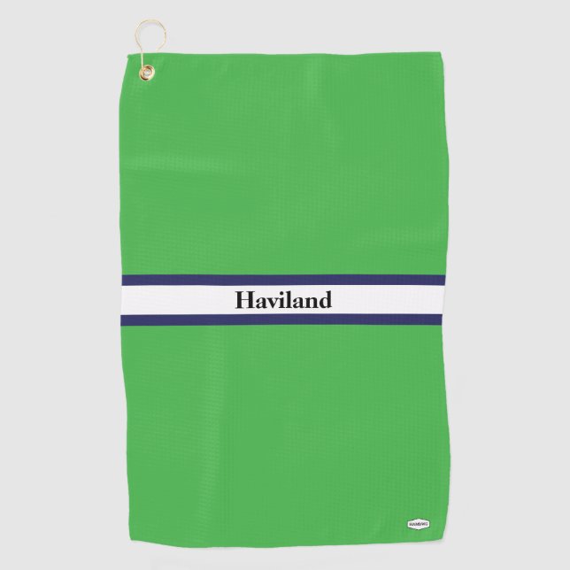 Green Personalisiert Golf Towel HAMbWG Golfhandtuch (Vorderseite)