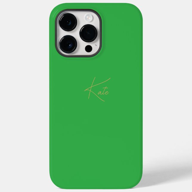 Green Personalisiert iPhone Case Script Name (Rückseite)