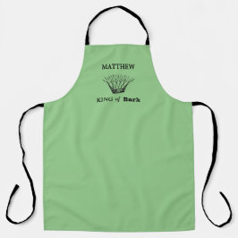 Green Personalisiert King of Bark Funny Apron Schürze
