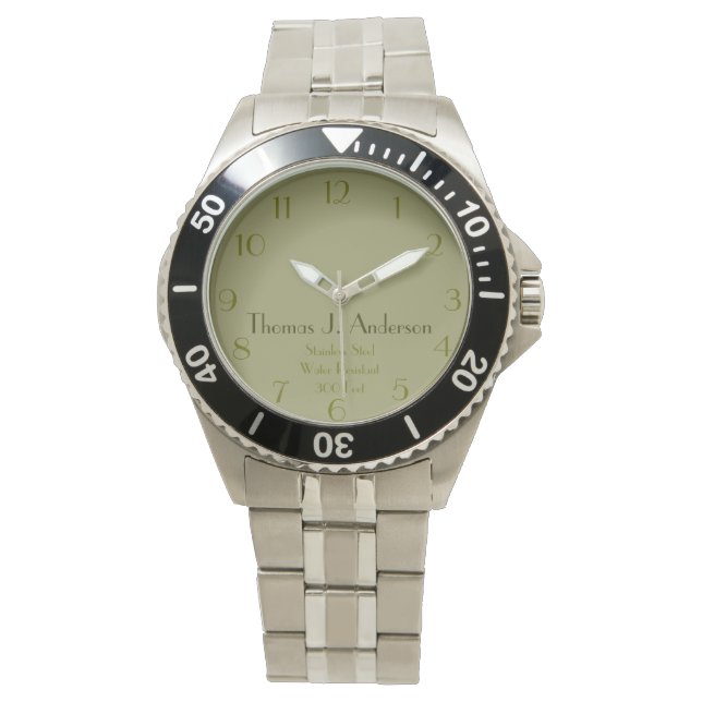 Green Personalisiert Military Style Armbanduhr (Vorderseite)