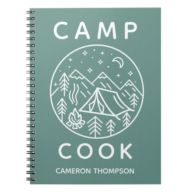 Green Personalisiert Summer Camp Cook Notizblock (Vorderseite)
