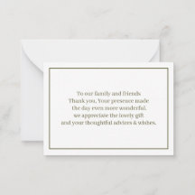 Green Personalisiert Wedding Vielen Dank
