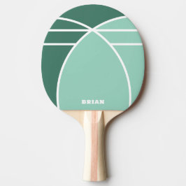 Green Personalized Ping Pong Paddle with Name Tischtennis Schläger