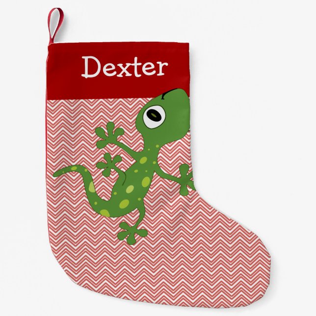 Green Pet Lizard Weihnachts-Strumpf Kleiner Weihnachtsstrumpf (Vorderseite)
