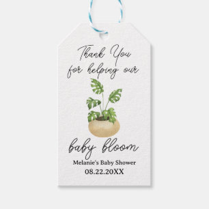 Green Pflanze Baby Dusche Danke "Hilfe mir Bloom" Geschenkanhänger