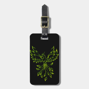 Green Phoenix steigt auf schwarz Gepäckanhänger