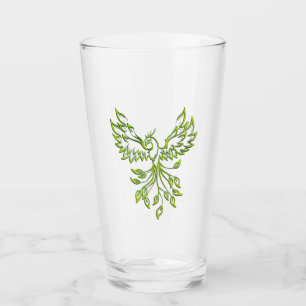 Green Phoenix steigt auf schwarz Glas