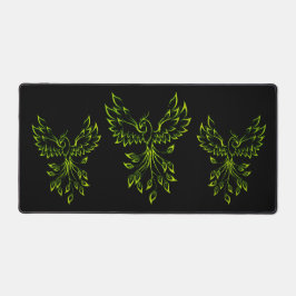 Green Phoenix steigt auf schwarz Schreibtischunterlage