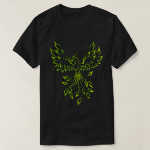 Green Phoenix steigt auf schwarz T-Shirt