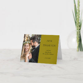 Green Photo Wedding Thank YouFolded Thank You Card Dankeskarte