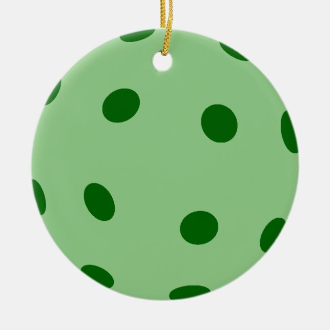 Green Pickleball Keramik Ornament (Vorne)