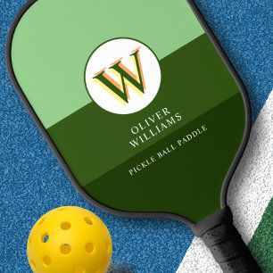 Green Pickleball Paddle mit 3 Tönen und Name