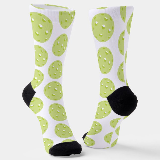 Green Pickleball Pattern Socks Socken (Gewinkelt)