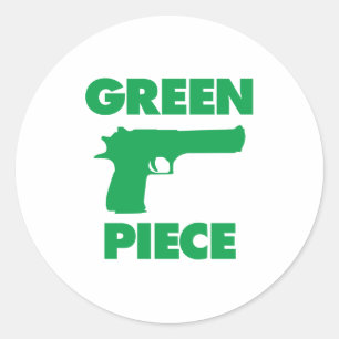 Green Piece Runder Aufkleber