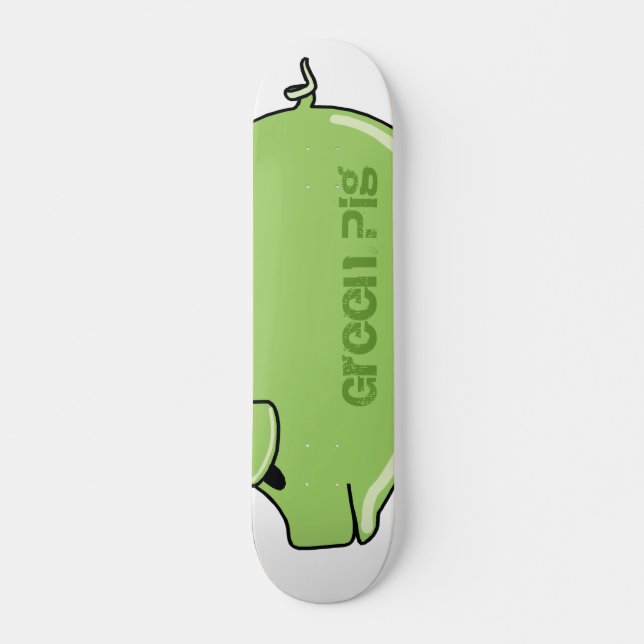 Green Pig Skateboard, Mini Skateboard (Vorne)