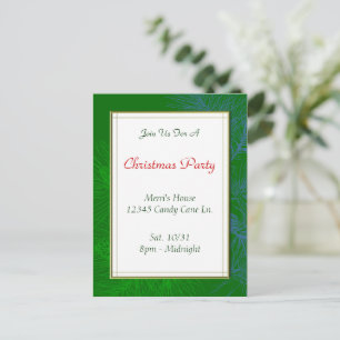 Green Pine Muster Custom Christmas Party Postcard Postkarte