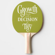 Green Ping Pong Paddle - Wachstum beginnt