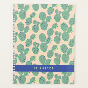 Green & Pink Cactus Pattern Planer
