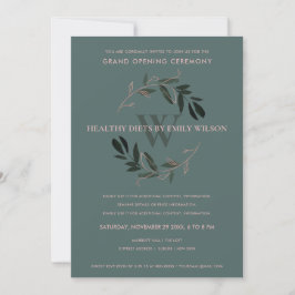 GREEN PINK FOLIAGE WREATH GRAND ÖFFNUNG EINLADUNG