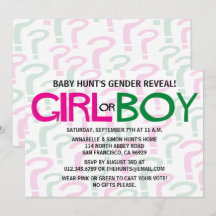 Green & Pink Gender Reveal Baby Dusche Party