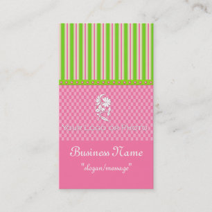 Green & Pink Girly Boutique Chic Business Cards Visitenkarte