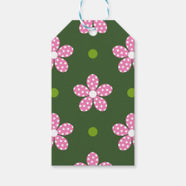 GREEN PINK WHITE DAISY BLUME GESCHENKANHÄNGER