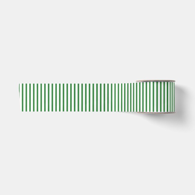 Green Pinstripe Satin Ribbon Satinband (Vorderseite)