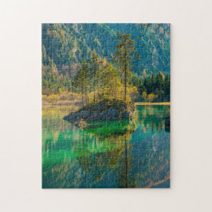Green Pittoresque Puzzles Mountain Art Complexe Ji