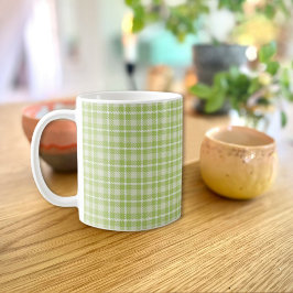 Green Plaid Mug Kaffeetasse