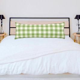 Green Plaid Pattern Body Pillow Seitenschläferkissen