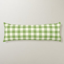 Green Plaid Pattern Body Pillow Seitenschläferkissen