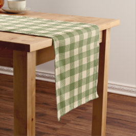Green Plaid Pattern Table Runner Großer Tischläufer