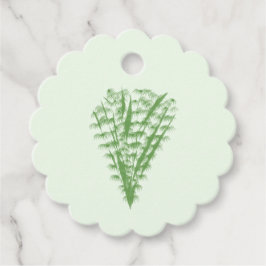 Green plant in the shape of a bouquet. geschenkanhänger