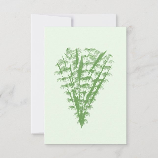 Green plant in the shape of a bouquet. karte (Vorderseite)