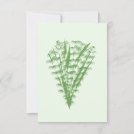 Green plant in the shape of a bouquet. karte