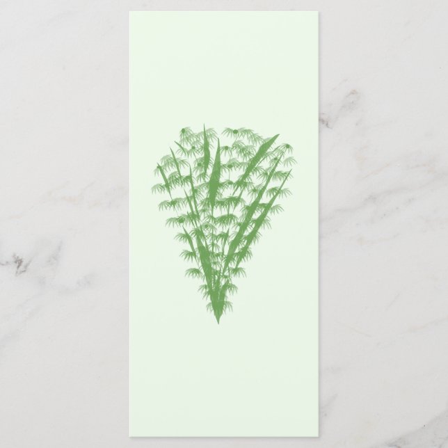 Green plant in the shape of a bouquet. menükarte (Vorderseite)
