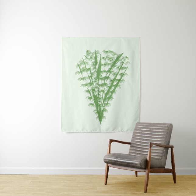 Green plant in the shape of a bouquet. wandteppich (Beispiel)