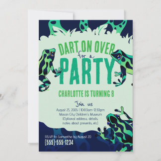 Green Poison Dart Frosch Einladung zum Geburtstag