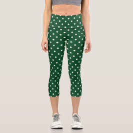 Green Polka Dos Capris