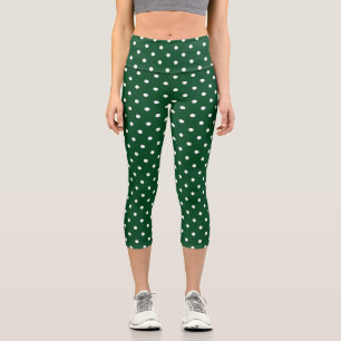 Green Polka Dos Capris