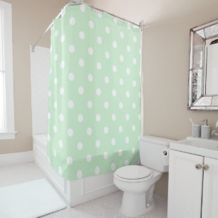 Green Polka Dot Duschvorhang