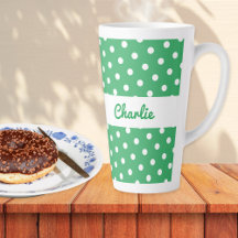 Green Polka Dot Gemustert Retro Personalisierter N