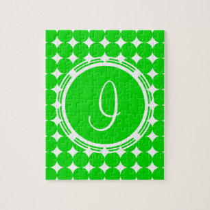 Green Polka Dot Monogram